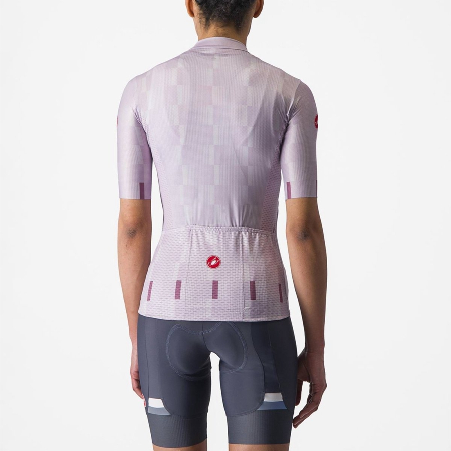 Purple White / Deep Purple Women Castelli DIMENSIONE Jersey | TGZX-92135