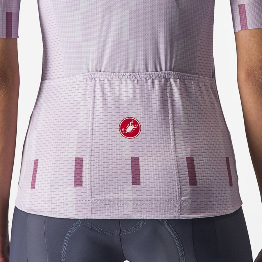 Purple White / Deep Purple Women Castelli DIMENSIONE Jersey | TGZX-92135