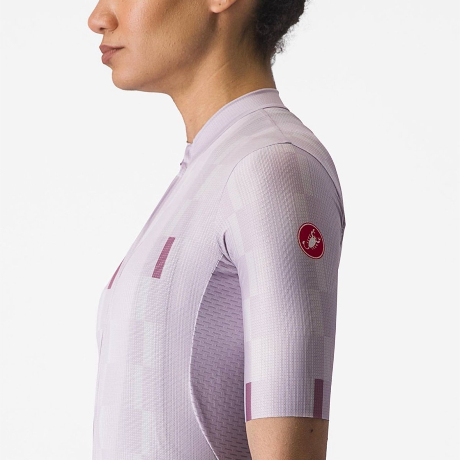 Purple White / Deep Purple Women Castelli DIMENSIONE Jersey | TGZX-92135