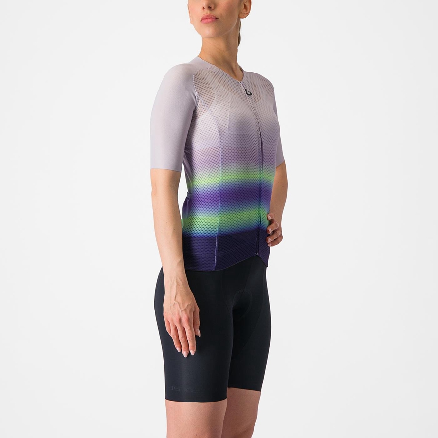 Purple White / Green / Dark Purple Women Castelli CLIMBER'S 4.0 W Jersey | CFHZ-97045