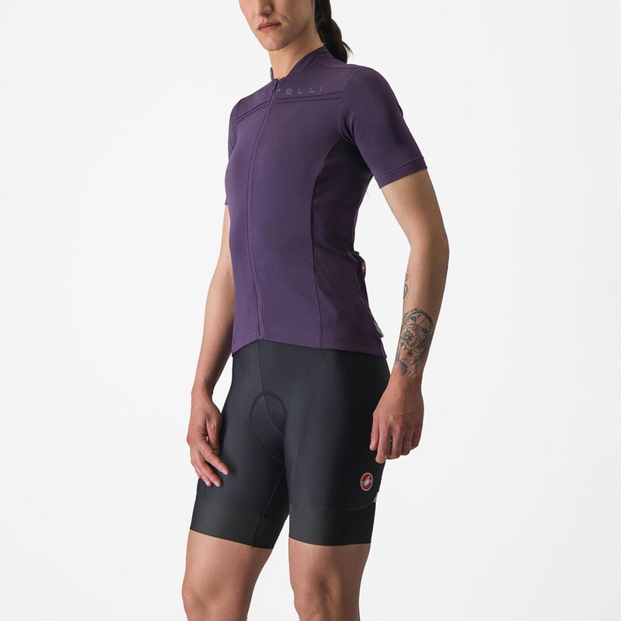 Purple Women Castelli ANIMA 4 Jersey | GPWY-81630