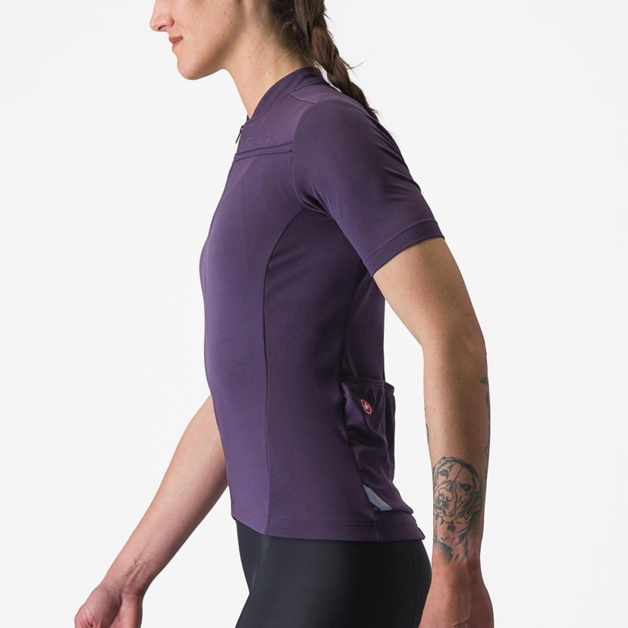 Purple Women Castelli ANIMA 4 Jersey | GPWY-81630