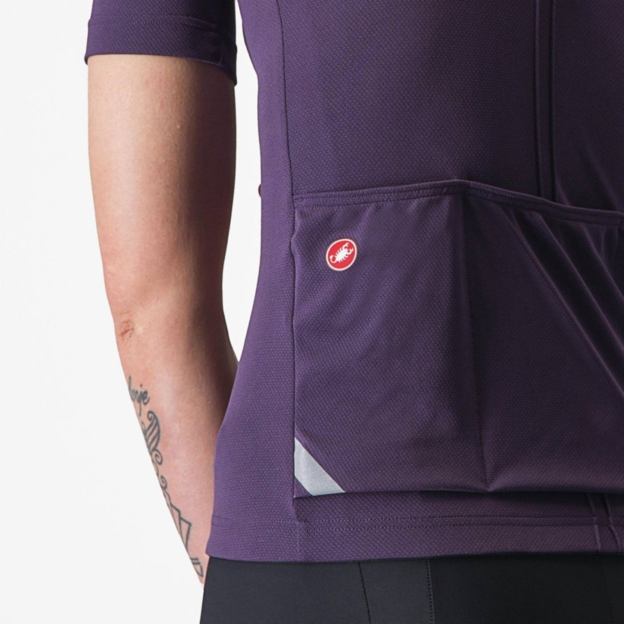 Purple Women Castelli ANIMA 4 Jersey | GPWY-81630