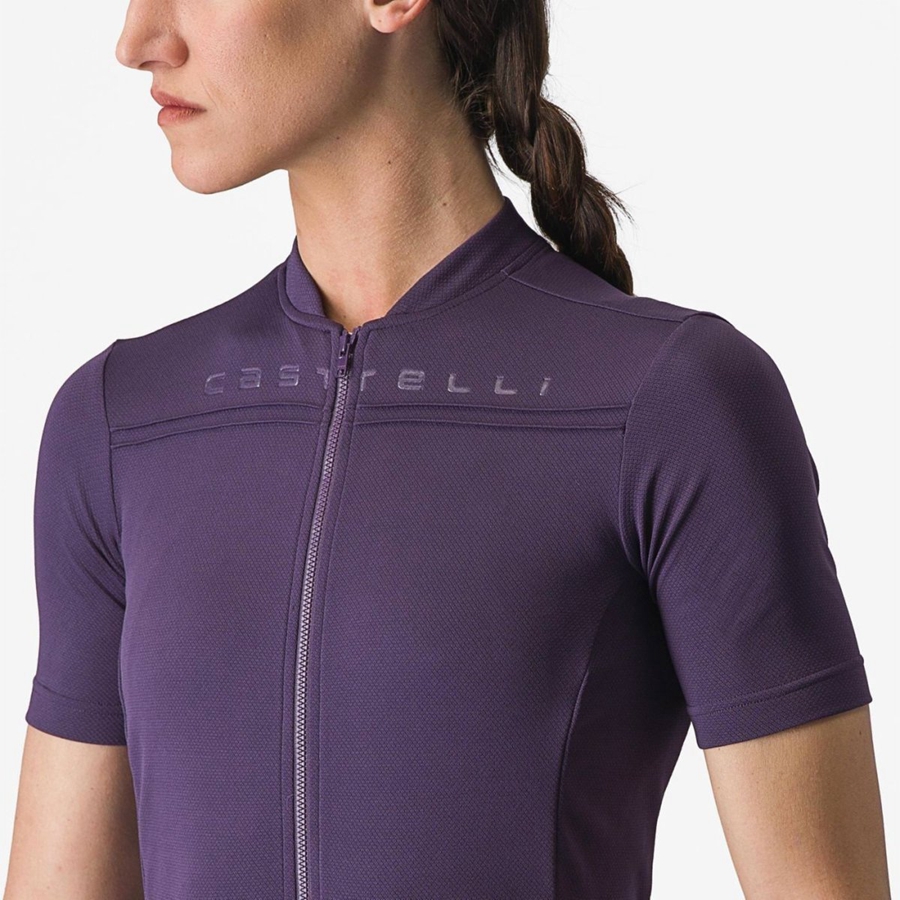 Purple Women Castelli ANIMA 4 Jersey | GPWY-81630