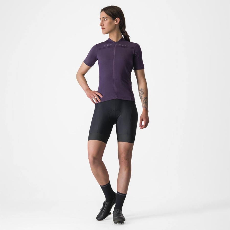 Purple Women Castelli ANIMA 4 Jersey | GPWY-81630