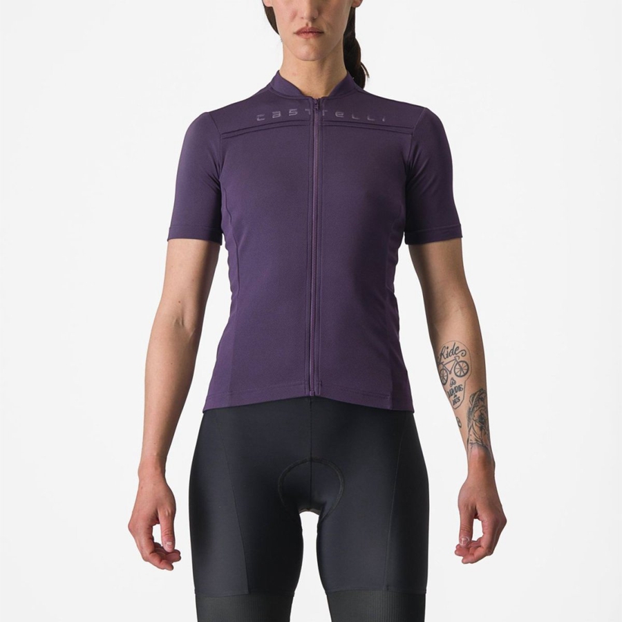 Purple Women Castelli ANIMA 4 Jersey | GPWY-81630