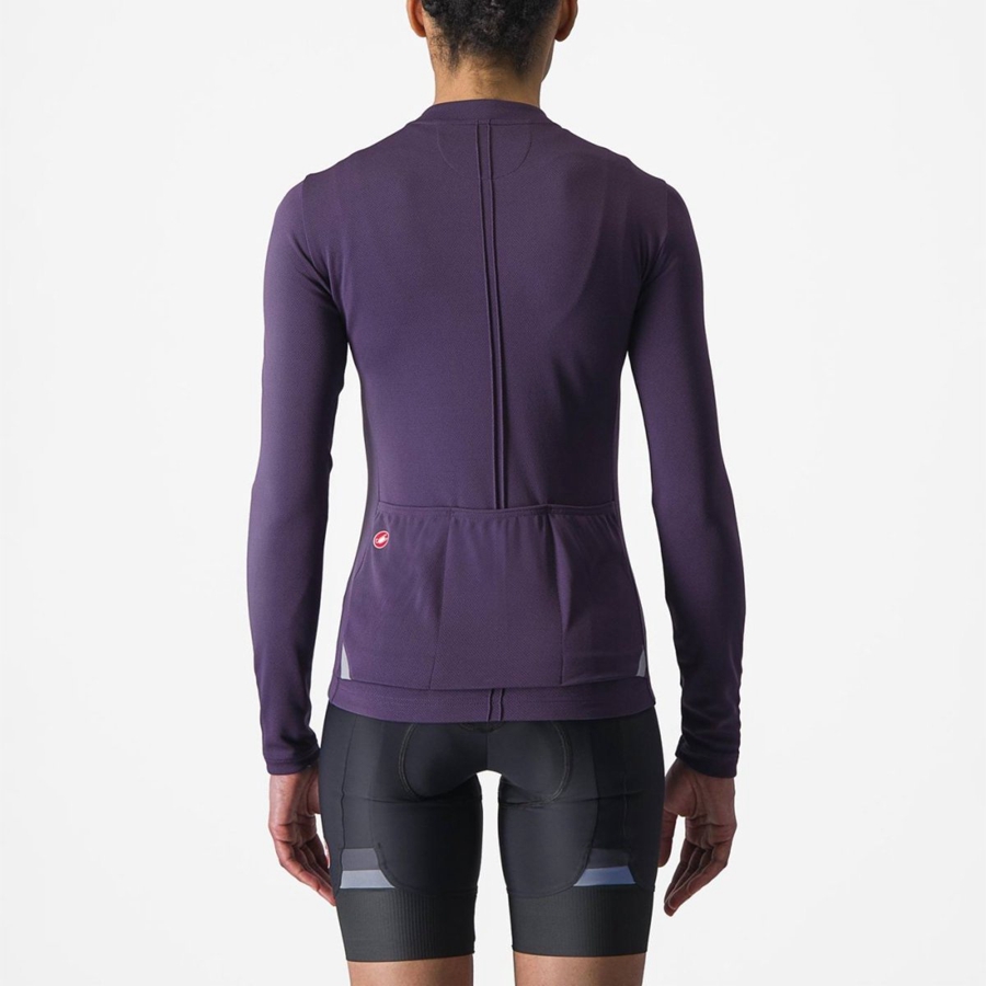 Purple Women Castelli ANIMA 4 LONG SLEEVE Jersey | RTKZ-63501