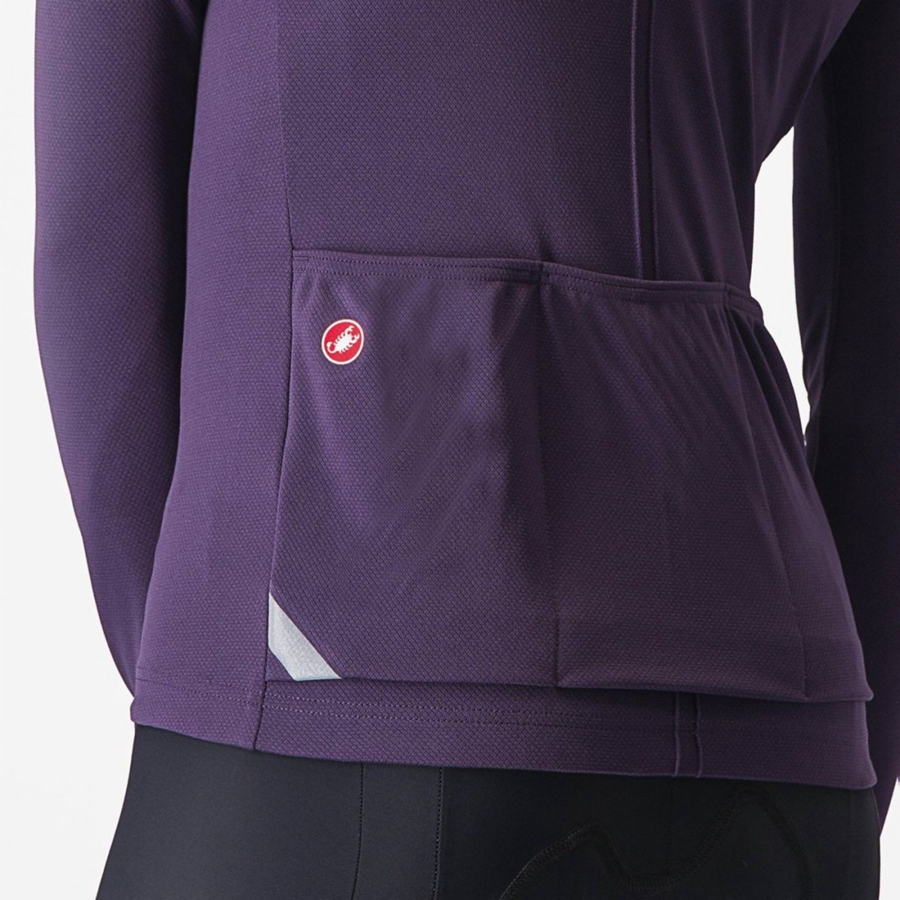 Purple Women Castelli ANIMA 4 LONG SLEEVE Jersey | RTKZ-63501