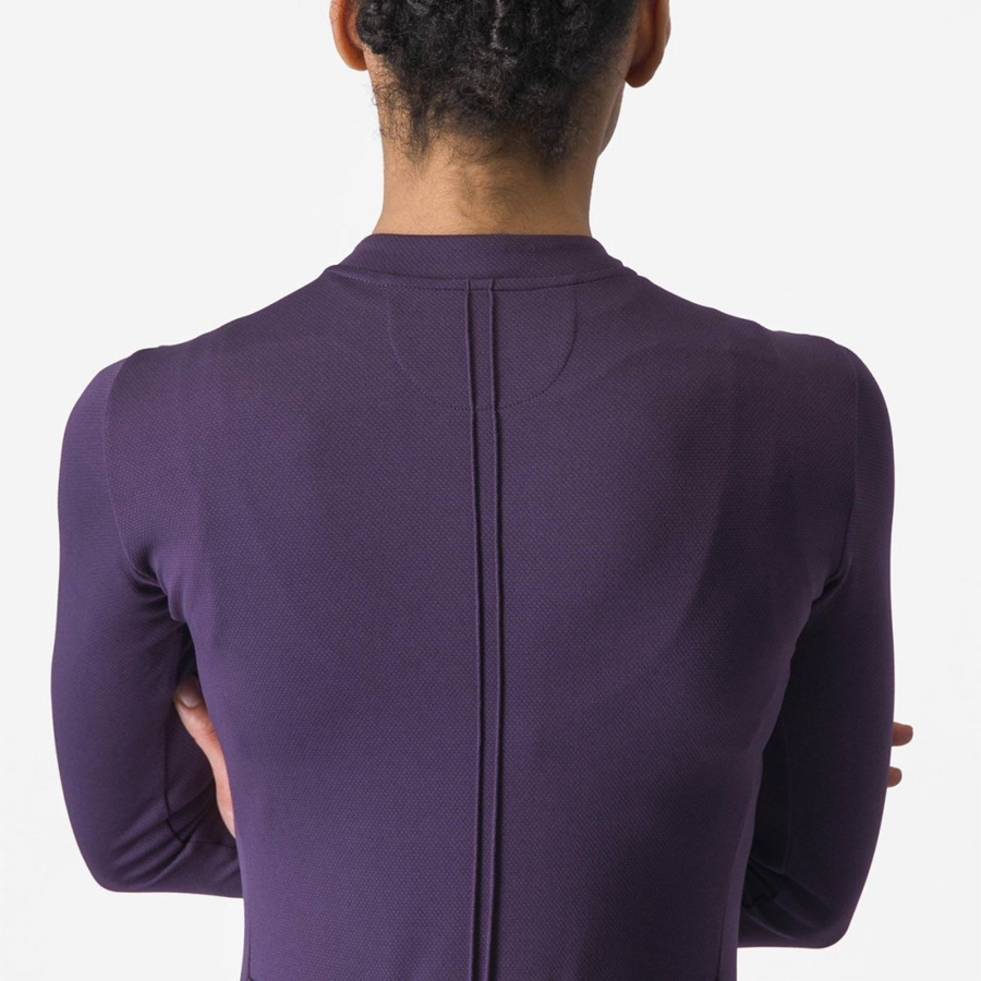 Purple Women Castelli ANIMA 4 LONG SLEEVE Jersey | RTKZ-63501