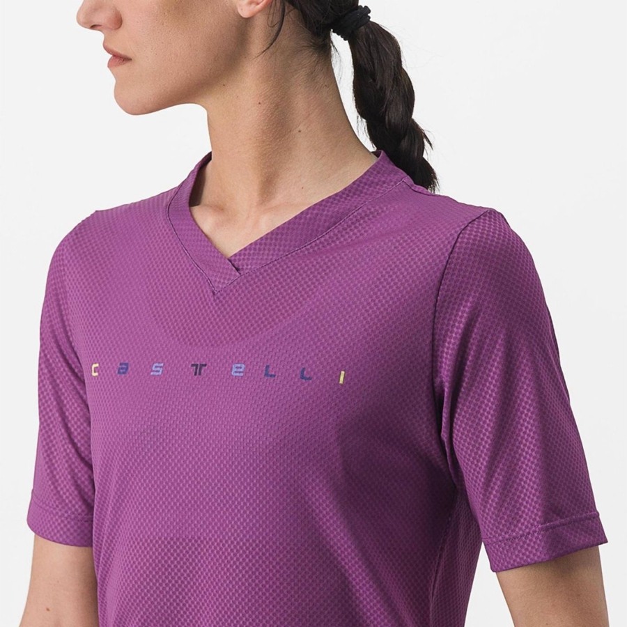 Purple Women Castelli TRAIL TECH 2 W TEE Jersey | ZEFP-10729