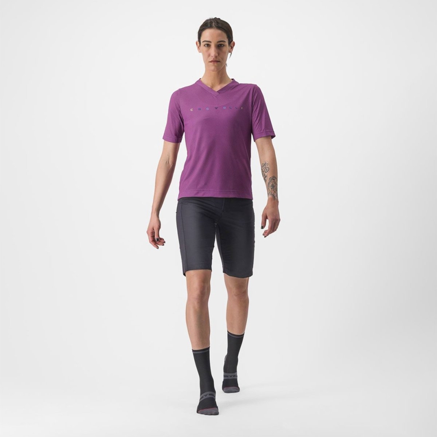 Purple Women Castelli TRAIL TECH 2 W TEE Jersey | ZEFP-10729