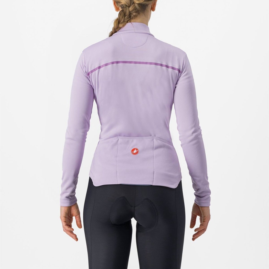 Purple / Purple Women Castelli SINERGIA 2 FZ Jersey | LIJN-65419