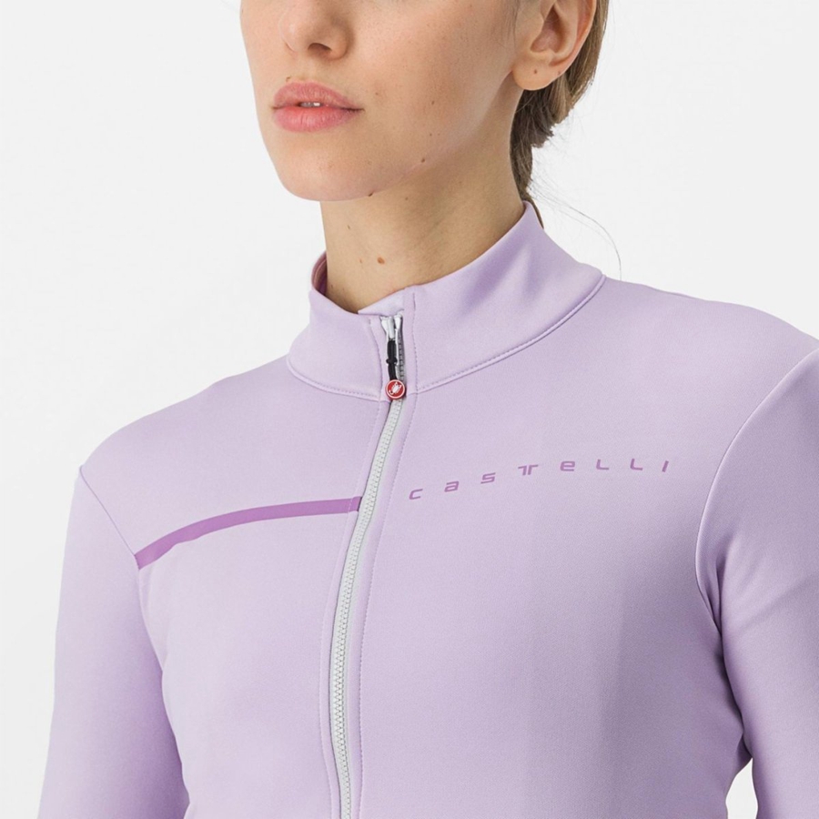 Purple / Purple Women Castelli SINERGIA 2 FZ Jersey | LIJN-65419