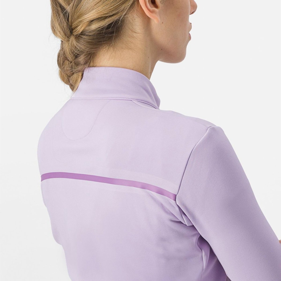 Purple / Purple Women Castelli SINERGIA 2 FZ Jersey | LIJN-65419