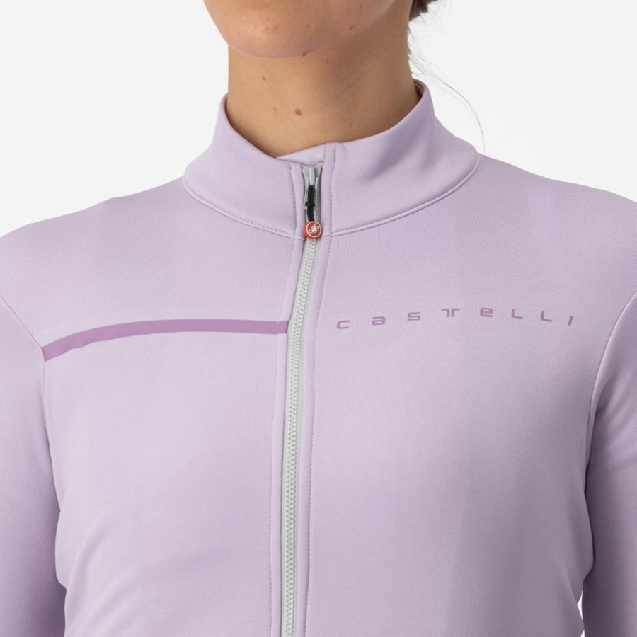 Purple / Purple Women Castelli SINERGIA 2 FZ Jersey | LIJN-65419