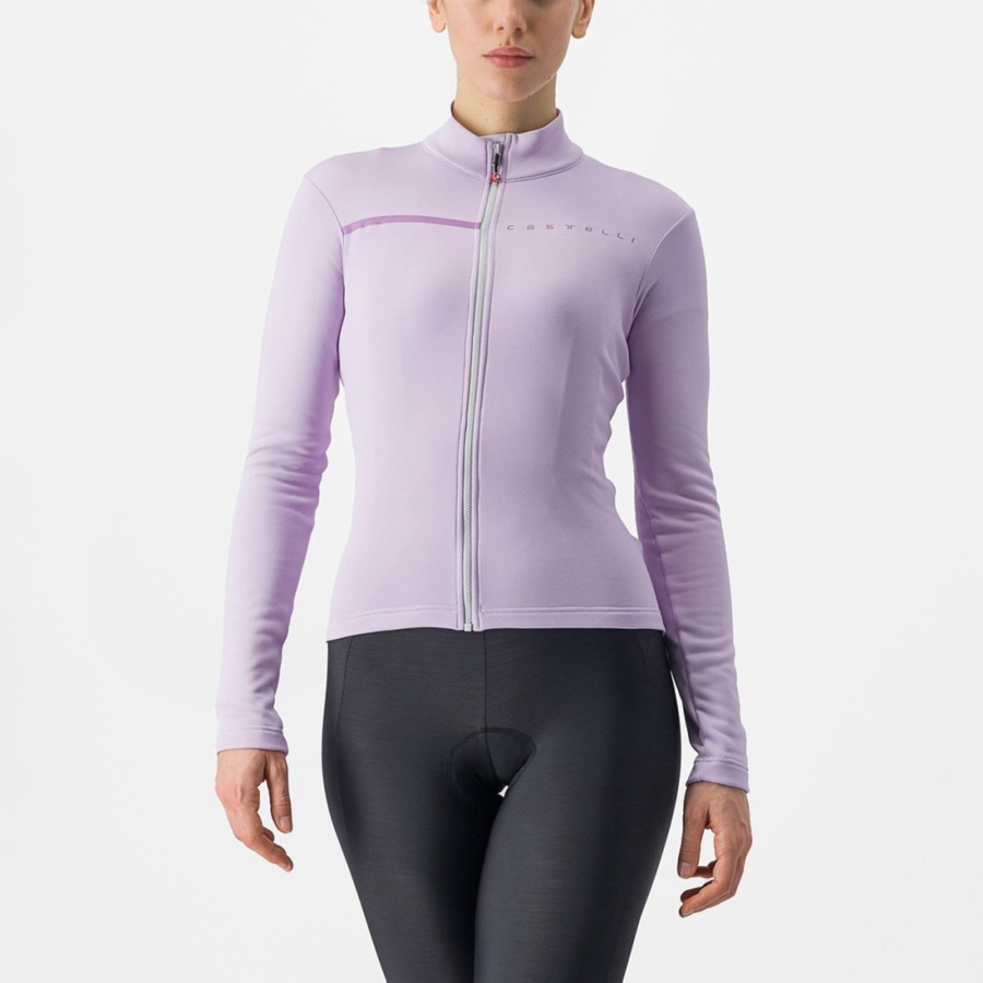 Purple / Purple Women Castelli SINERGIA 2 FZ Jersey | LIJN-65419