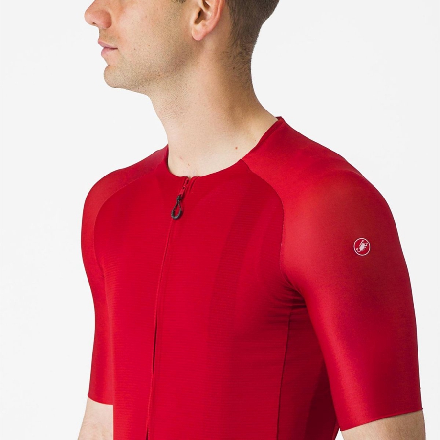 Red Men Castelli AERO RACE 7.0 Jersey | TFES-12694