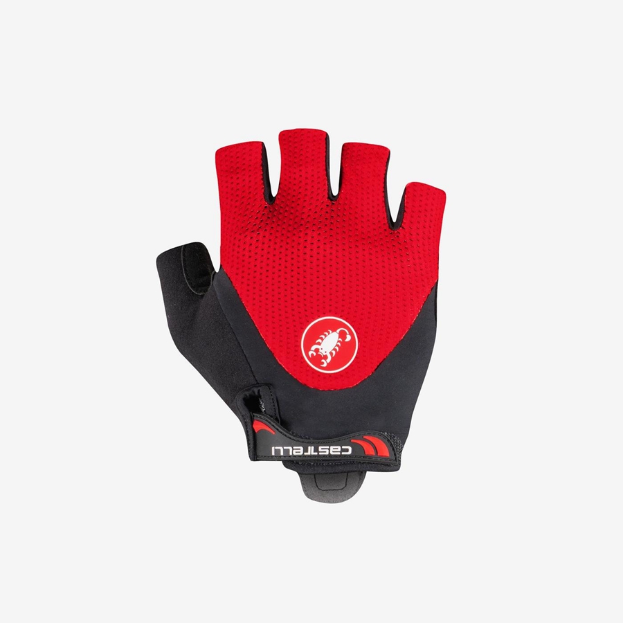 Red Men Castelli ARENBERG GEL 2 Gloves | QZEG-04268