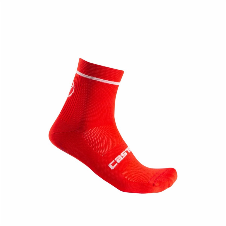 Red Men Castelli ENTRATA 9 Socks | BKVH-81627