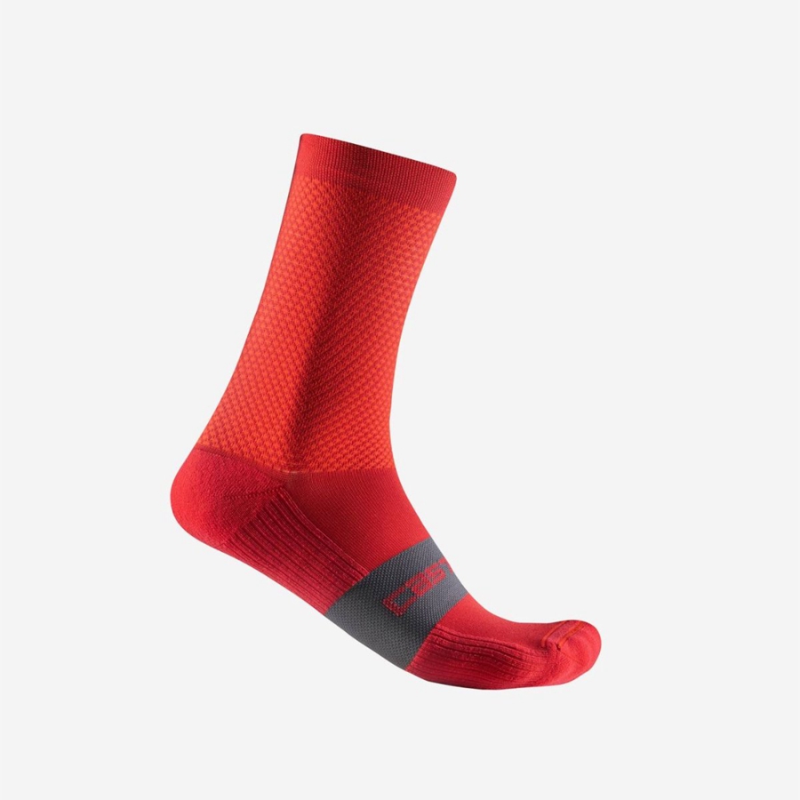 Red Men Castelli ESPRESSO 15 Socks | VBYA-72059