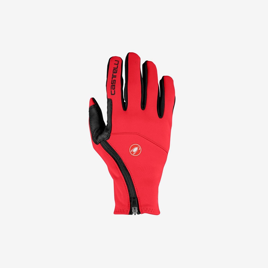 Red Men Castelli MORTIROLO Gloves | CFWE-79164