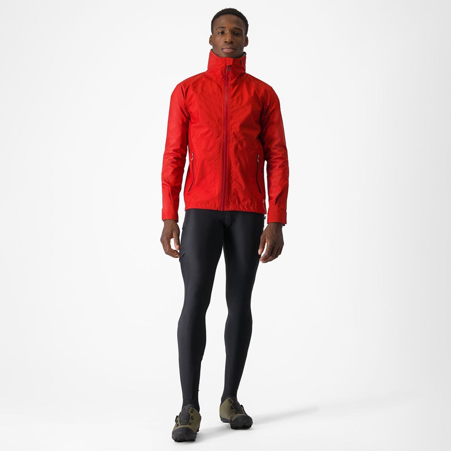 Red Men Castelli TRAIL GT Jackets | QMOC-68907