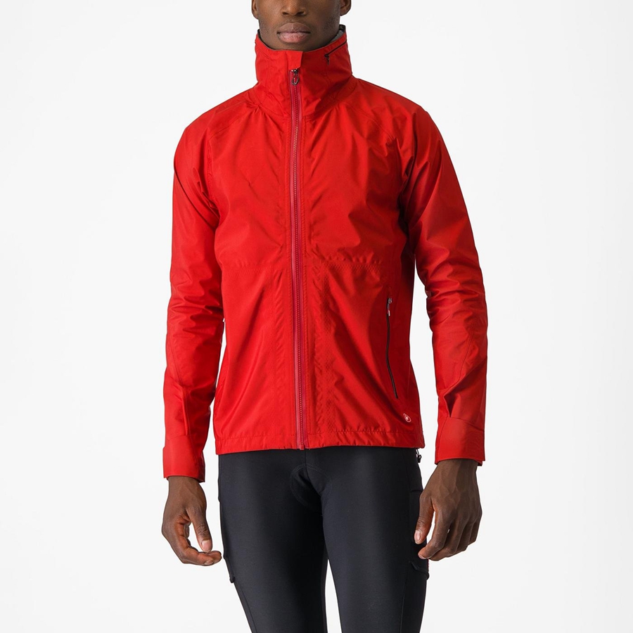 Red Men Castelli TRAIL GT Jackets | QMOC-68907