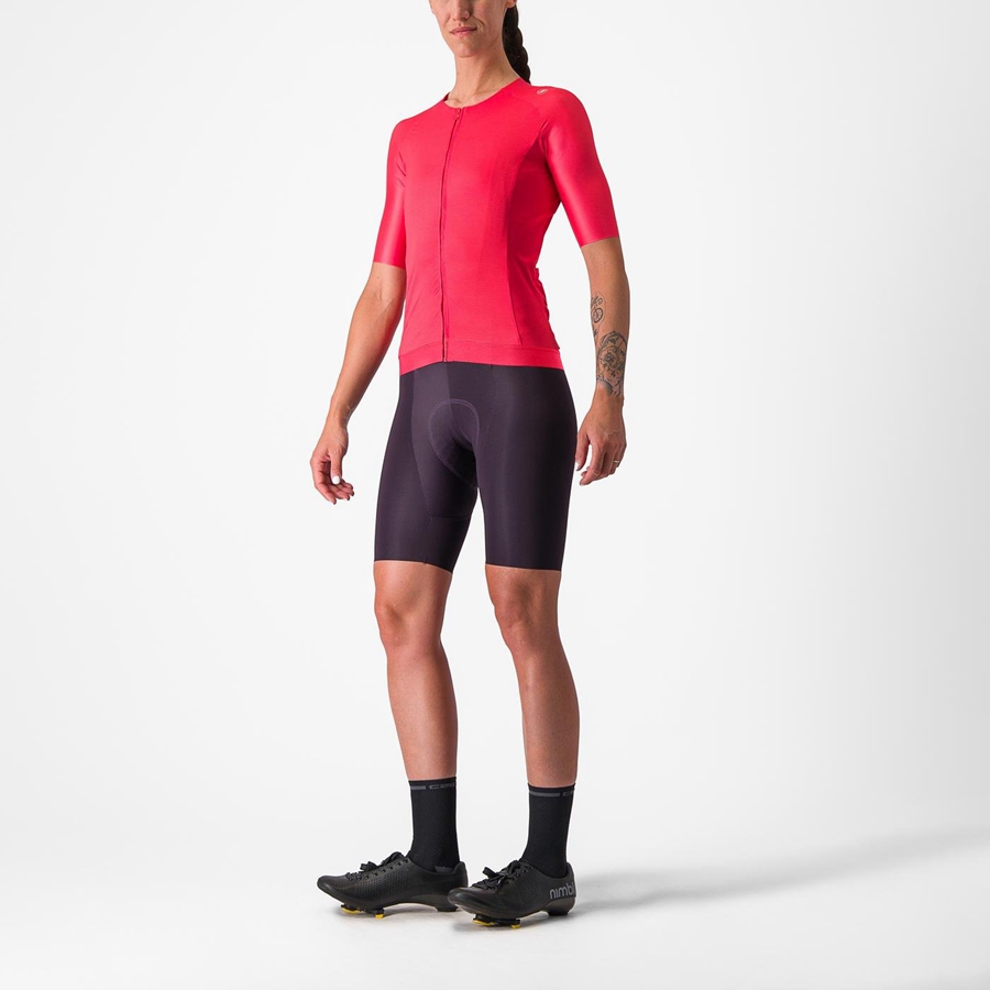 Red Women Castelli AERO PRO 7.0 W Jersey | QJLF-74063