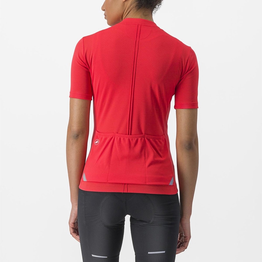 Red Women Castelli ANIMA 4 Jersey | ZNHO-06513