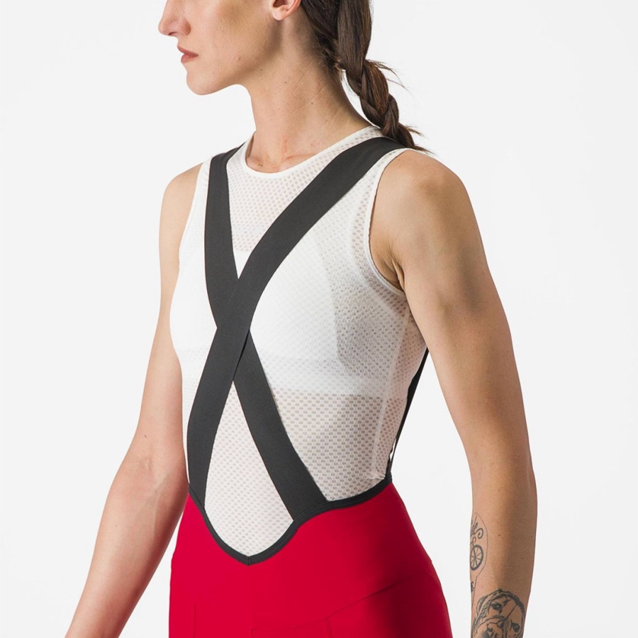 Red Women Castelli ESPRESSO W DT Bib Shorts | VFEJ-78623