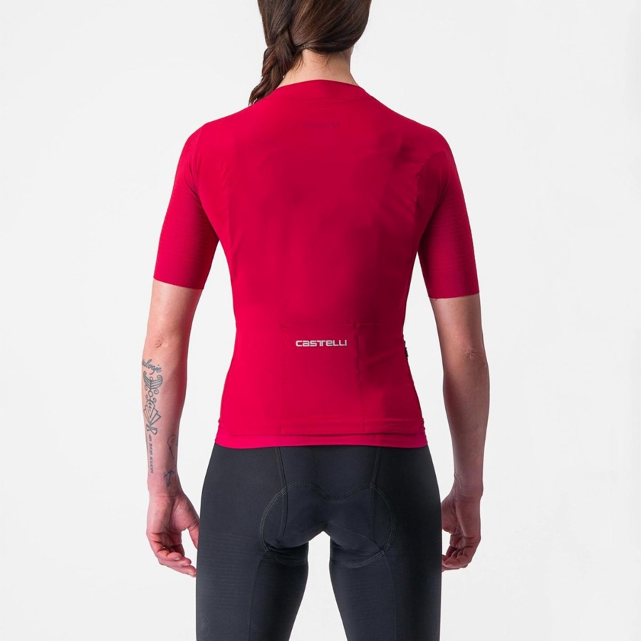 Red Women Castelli PREMIO W Jersey | LTBK-97108