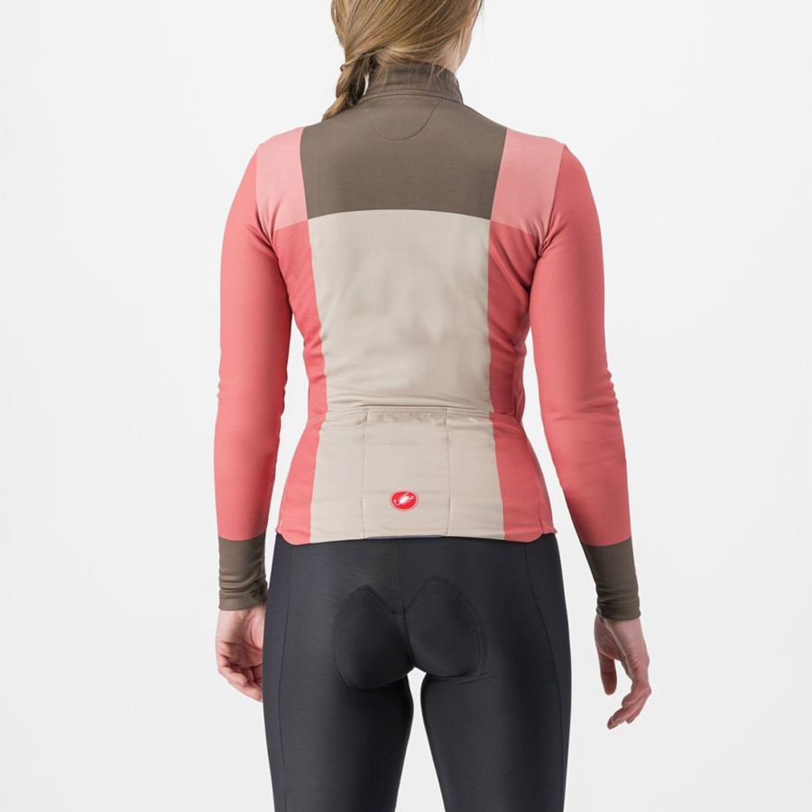 Red Women Castelli UNLIMITED W THERMAL Jersey | ZNCF-64320