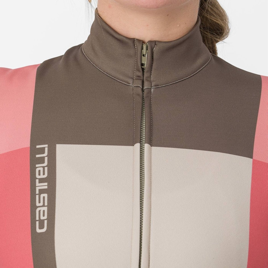 Red Women Castelli UNLIMITED W THERMAL Jersey | ZNCF-64320