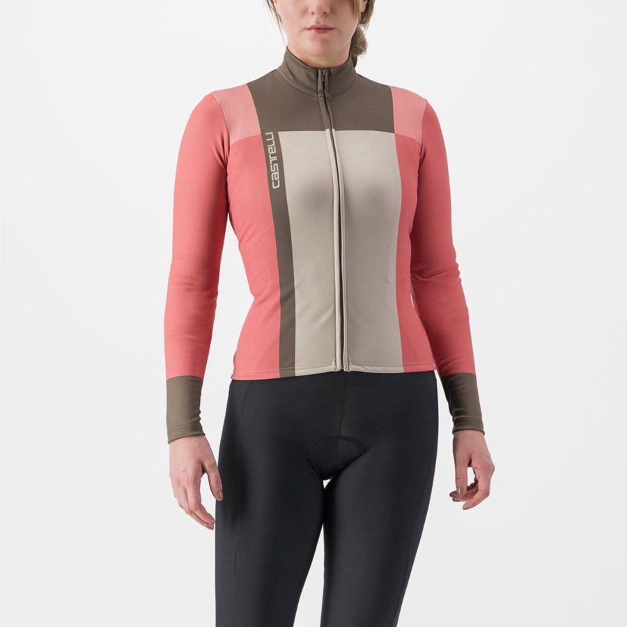 Red Women Castelli UNLIMITED W THERMAL Jersey | ZNCF-64320