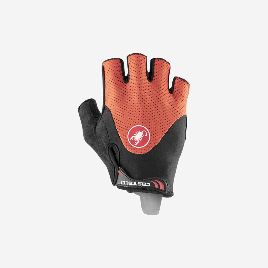 Red / Black Men Castelli ARENBERG GEL 2 Gloves | ADYG-70295