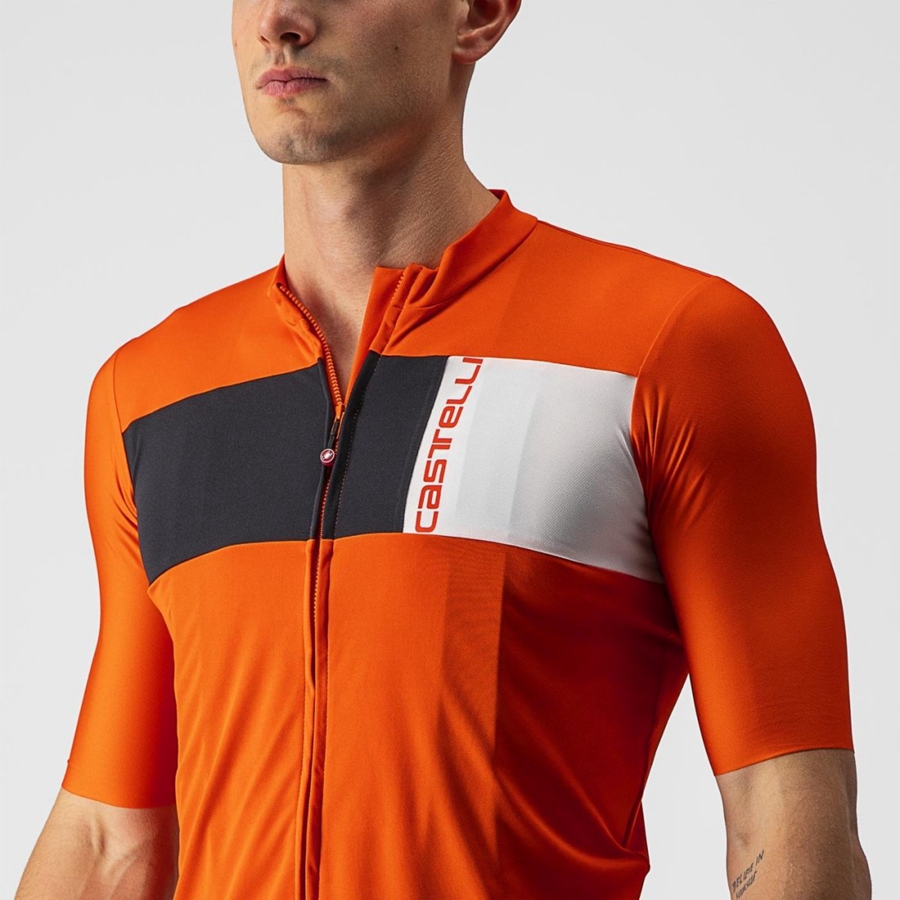 Red / Black / White Men Castelli PROLOGO 7 Jersey | PHAQ-97543