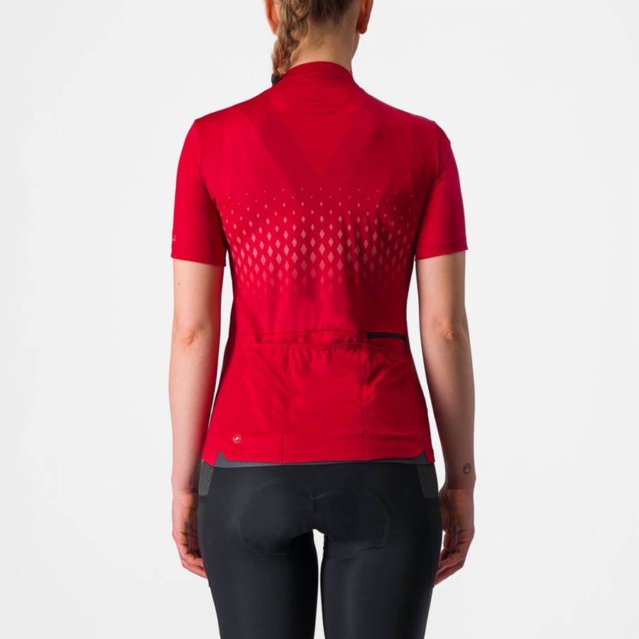 Red / Red Women Castelli UNLIMITED SENTIERO 3 Jersey | FPNC-09873