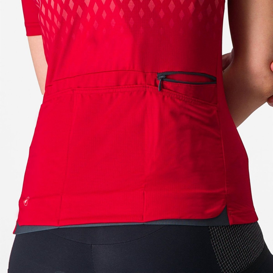 Red / Red Women Castelli UNLIMITED SENTIERO 3 Jersey | FPNC-09873