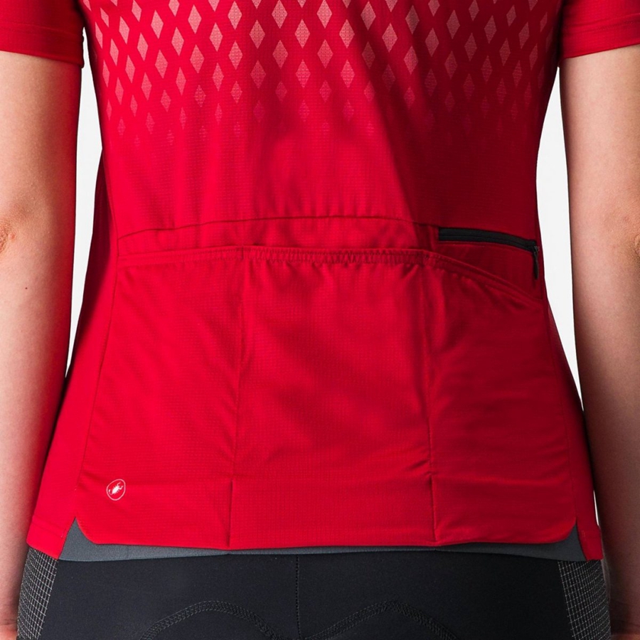 Red / Red Women Castelli UNLIMITED SENTIERO 3 Jersey | FPNC-09873