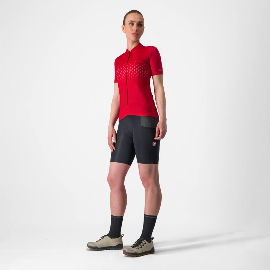 Red / Red Women Castelli UNLIMITED SENTIERO 3 Jersey | FPNC-09873