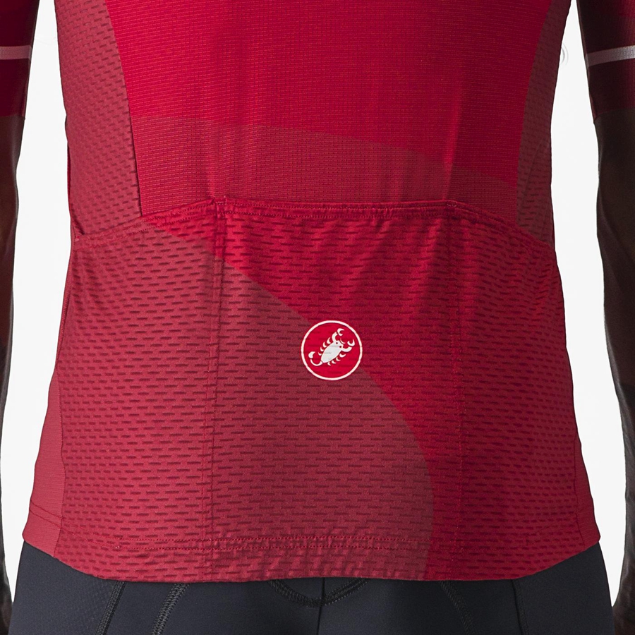 Red / Red / White Men Castelli ORIZZONTE Jersey | NDUC-07895