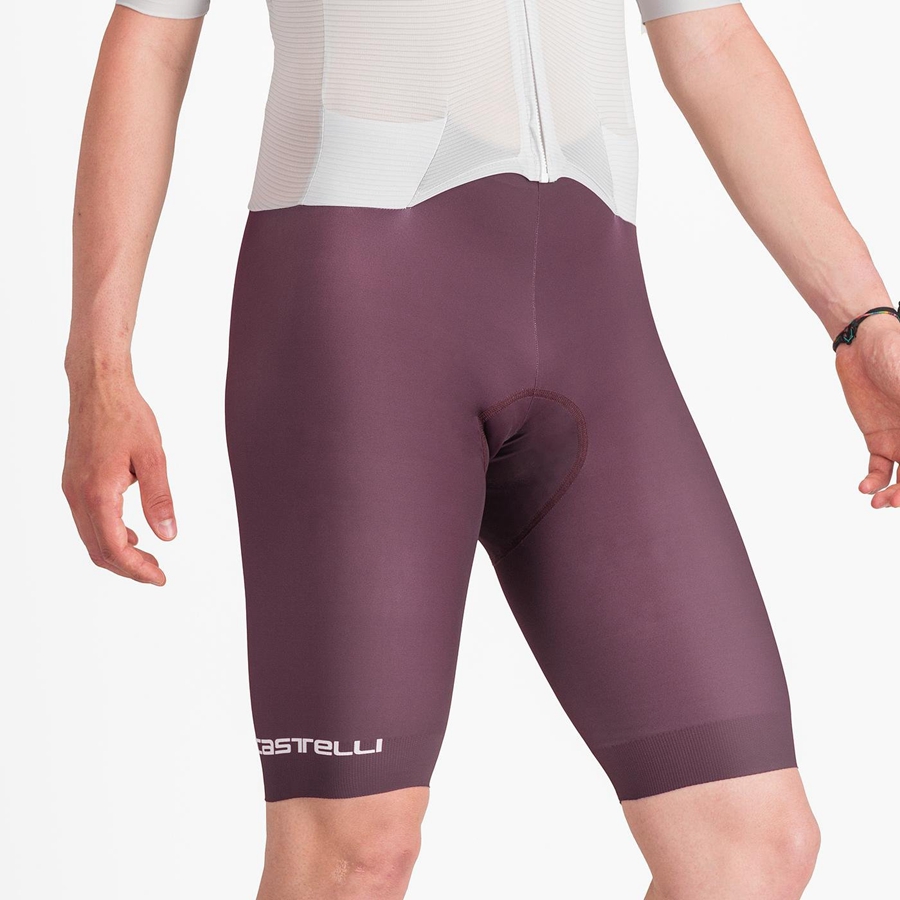 Silver Grey Burgundy Men Castelli SANREMO BTW X2 Speedsuits | PWYM-71408