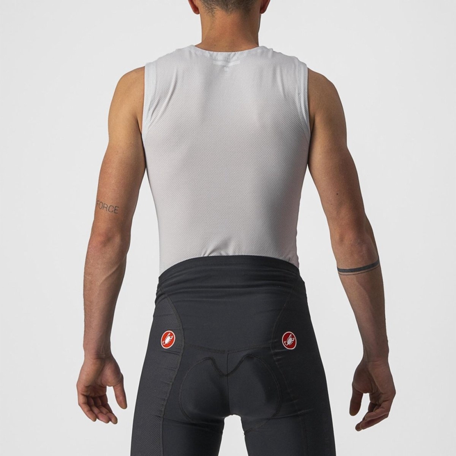 Silver Grey Men Castelli ACTIVE COOLING SLEEVELESS Base Layer | ICBY-28594