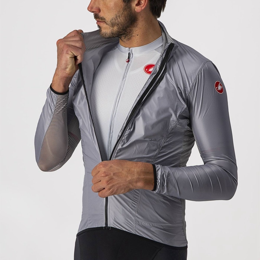 Silver Grey Men Castelli ARIA SHELL Protection | VZIA-02463