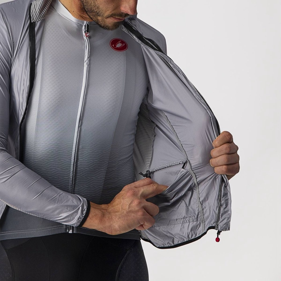 Silver Grey Men Castelli ARIA SHELL Protection | VZIA-02463