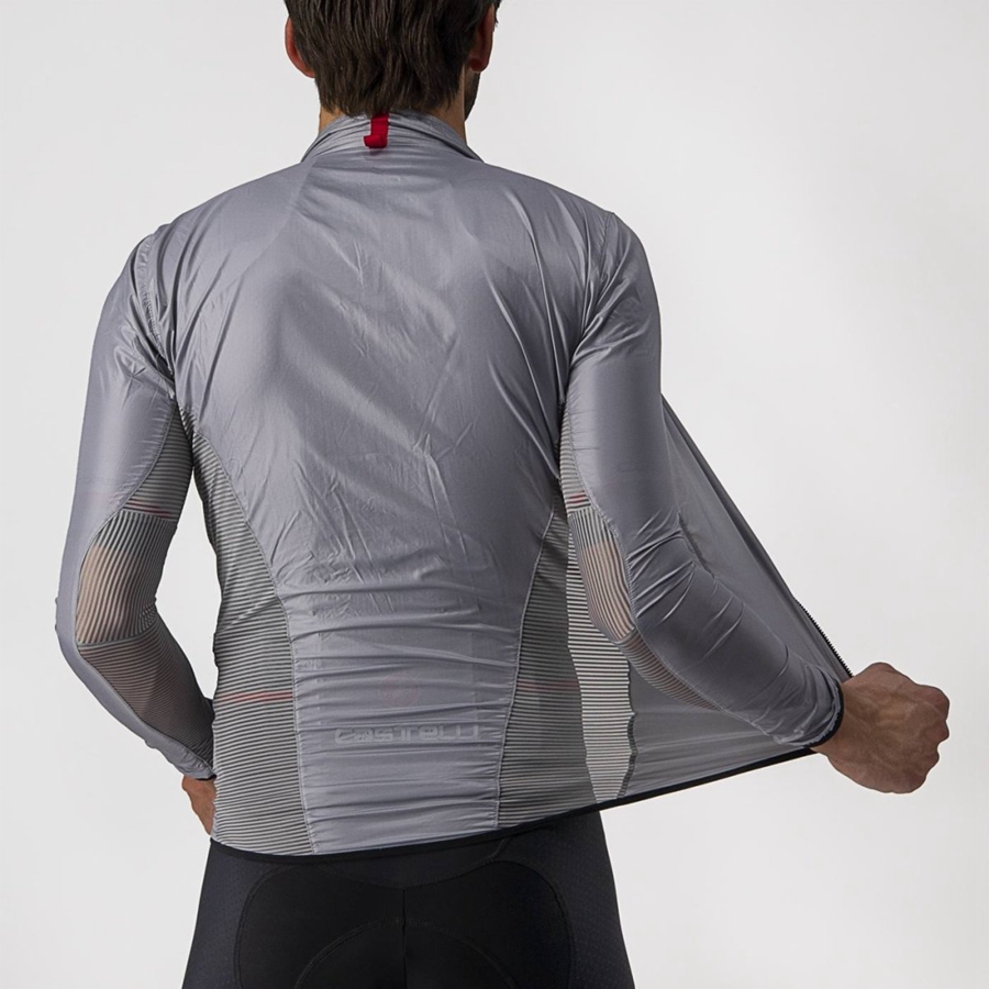 Silver Grey Men Castelli ARIA SHELL Protection | VZIA-02463