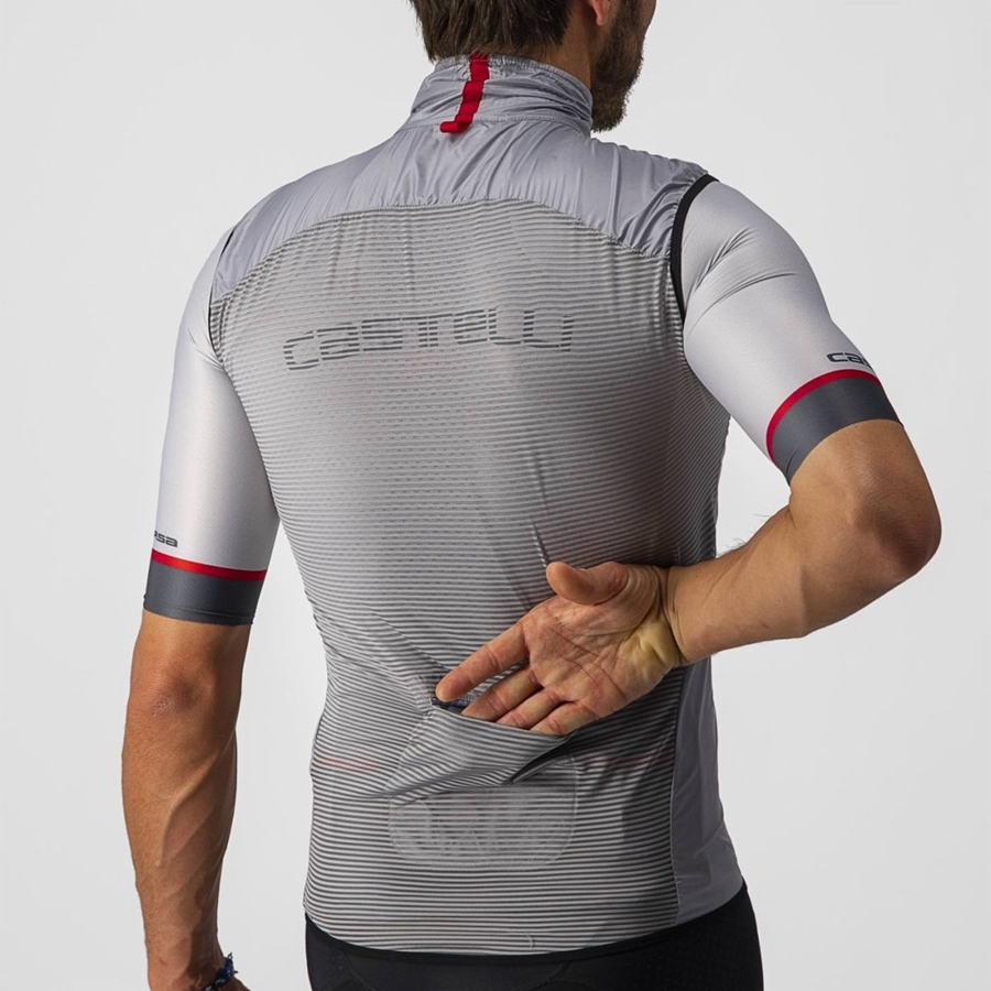 Silver Grey Men Castelli ARIA Vest | WSBQ-58193