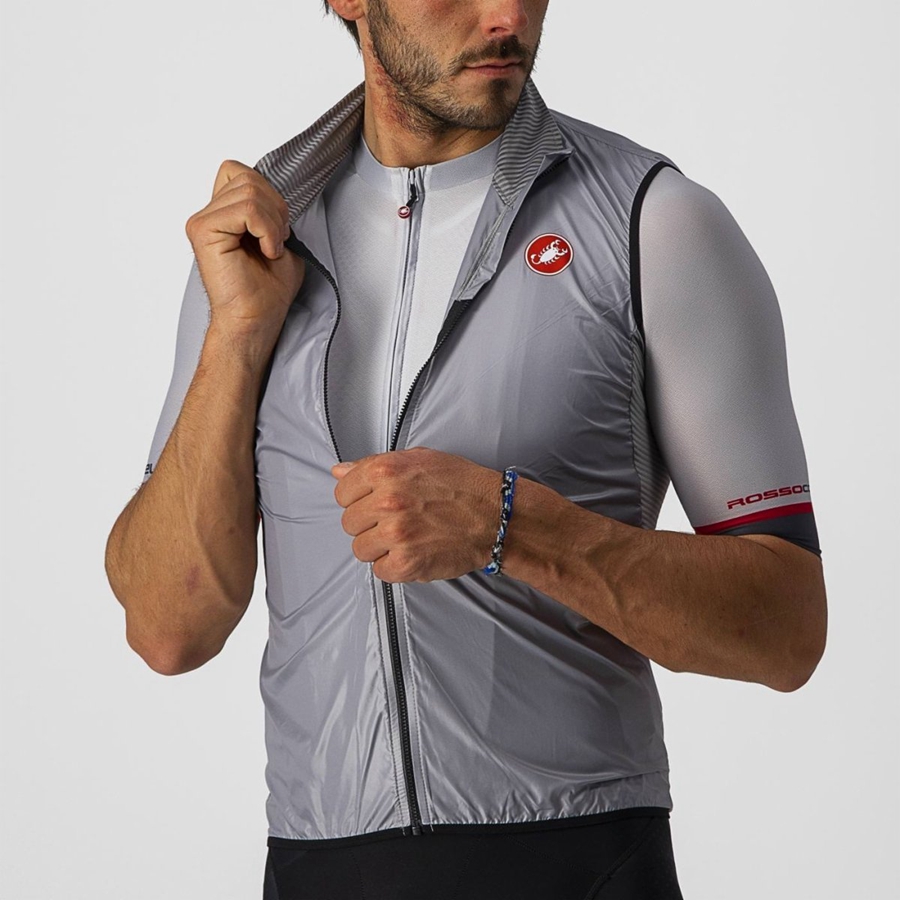 Silver Grey Men Castelli ARIA Vest | WSBQ-58193