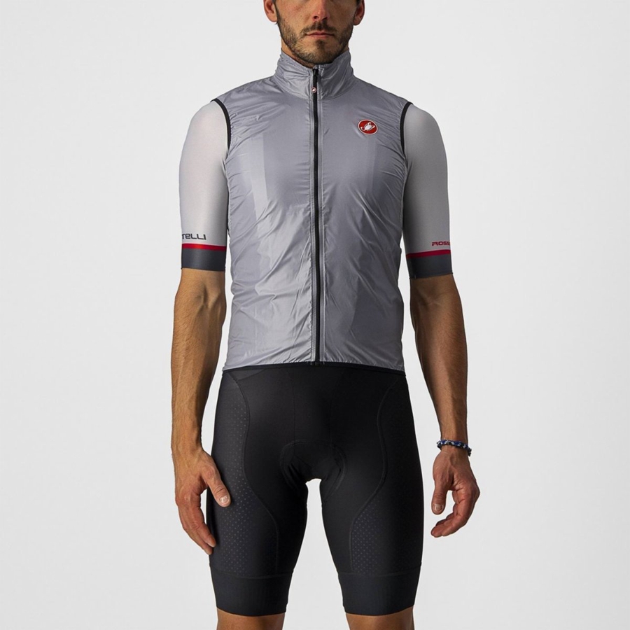 Silver Grey Men Castelli ARIA Vest | WSBQ-58193