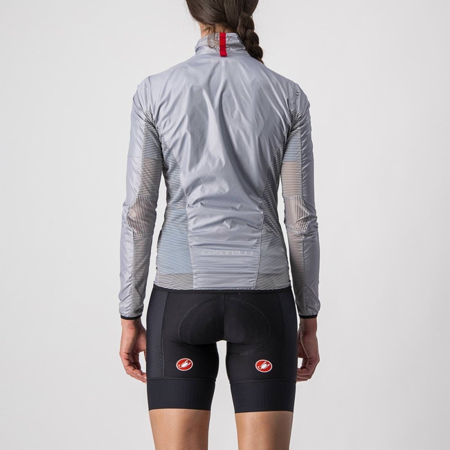 Silver Grey Women Castelli ARIA SHELL W Protection | OKLF-93257